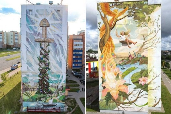 В Беларуси появился новый мурал высотой в 12 этажей. В каком городе? В Беларуси появился новый мурал высотой в 12 этажей. В каком городе?