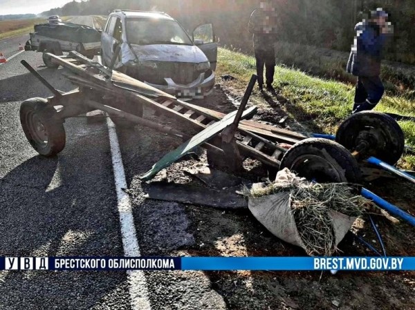 ДТП в Столинском районе: MAZDA столкнулась с гужевой повозкой, есть пострадавший ДТП в Столинском районе: MAZDA столкнулась с гужевой повозкой, есть пострадавший