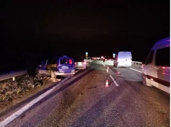 Жесткая авария на Р1 попала на видео Жесткая авария на Р1 попала на видео