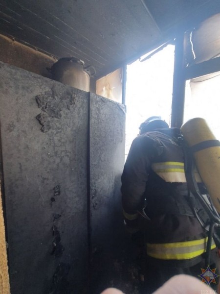 Пенсионерка спасена на пожаре в Кобрине Пенсионерка спасена на пожаре в Кобрине