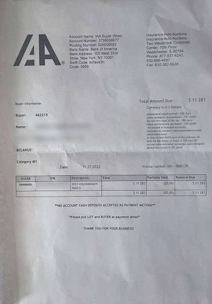 Белорус заказал авто из США и серьёзно прогадал с ремонтом Белорус заказал авто из США и серьёзно прогадал с ремонтом