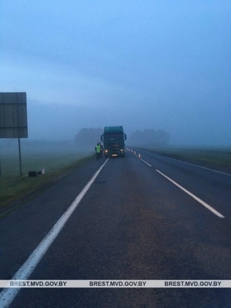 В Брестской области фура насмерть сбила пешехода В Брестской области фура насмерть сбила пешехода