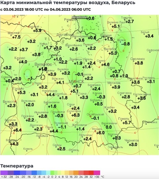 Посмотрели, где в Беларуси был мороз в июне Посмотрели, где в Беларуси был мороз в июне