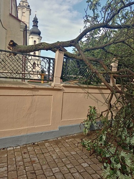 Ураганный ветер, бушевавший в Пинске, наворотил дел Ураганный ветер, бушевавший в Пинске, наворотил дел