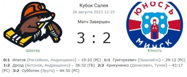 Кубок Салея. Брестские хоккеисты сразятся за бронзу Кубок Салея. Брестские хоккеисты сразятся за бронзу