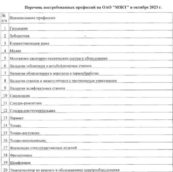 На МЗКТ готовы платить 500 рублей за привлечение на работу хорошего специалиста На МЗКТ готовы платить 500 рублей за привлечение на работу хорошего специалиста