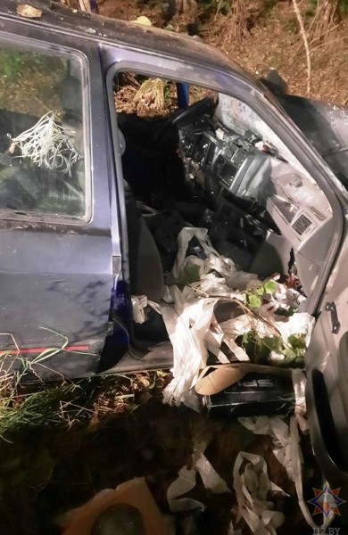 В Березовском районе машина съехала в кювет и врезалась в дерево В Березовском районе машина съехала в кювет и врезалась в дерево