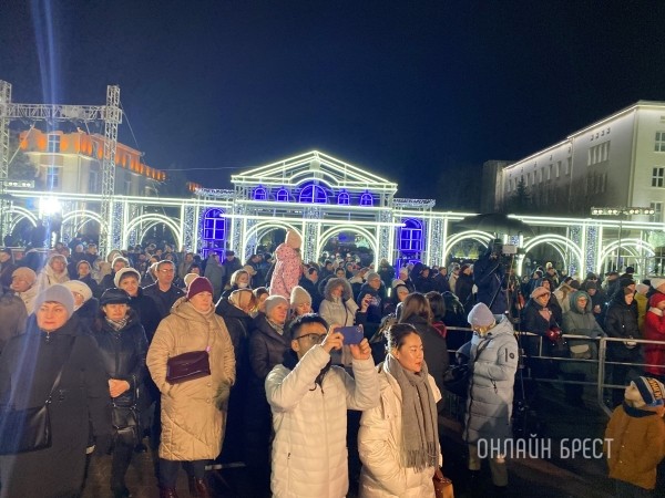 В Бресте зажгли главную елку города В Бресте зажгли главную елку города