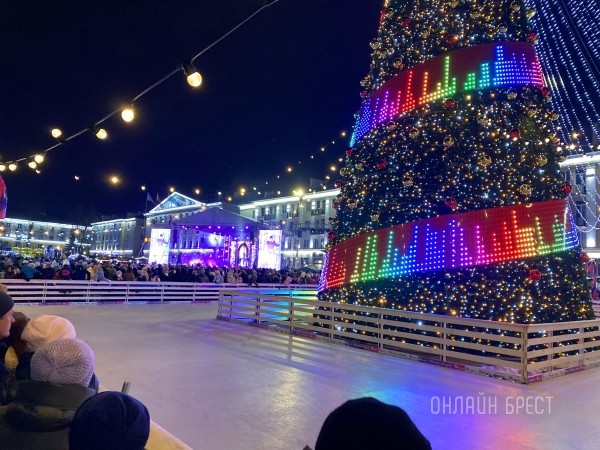В Бресте зажгли главную елку города В Бресте зажгли главную елку города