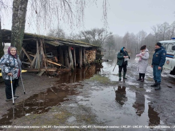 Подтопления подворий фиксируются в Лунинецком районе. Фотофакт Подтопления подворий фиксируются в Лунинецком районе. Фотофакт