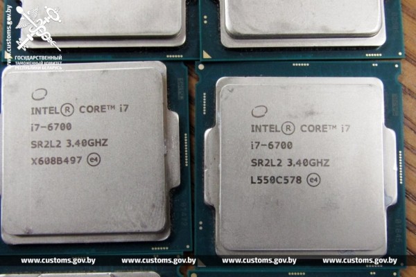 В Беларусь хотели незаконно ввезти 500 компьютерных процессоров В Беларусь хотели незаконно ввезти 500 компьютерных процессоров